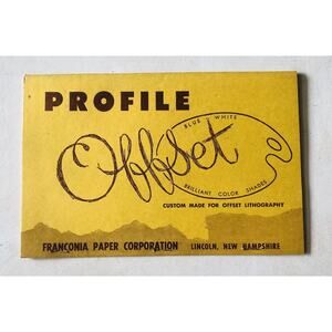 Vintage Franconia Offset Paper Sample Book Old Man of The Mountain New Hampshire